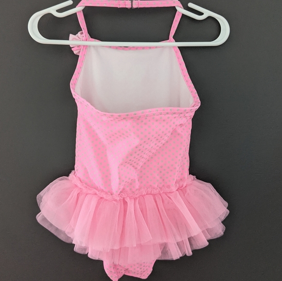 Pink one piece swimsuit/bathing suit with tutu - Picture 2 of 3